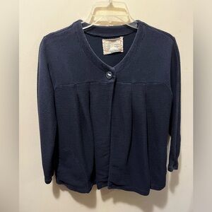Anthropologie Saturday Sunday one button cardigan with pockets cotton/poly blend